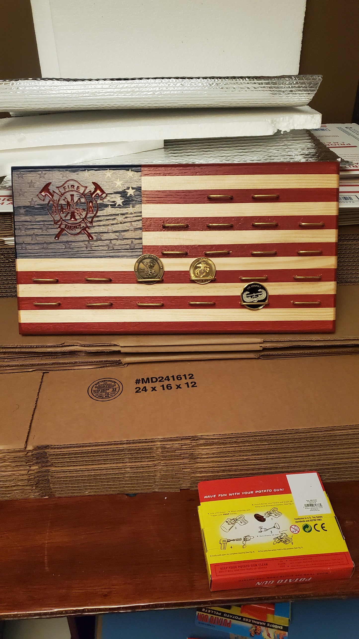 Challenge Coin Wall Display (24 coins)