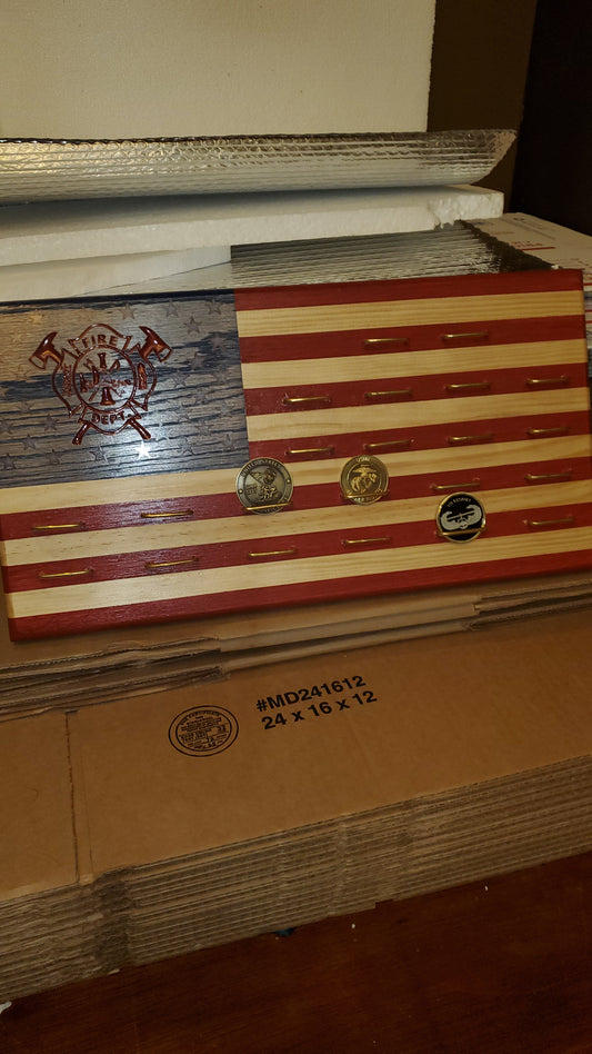 Challenge Coin Wall Display (24 coins)