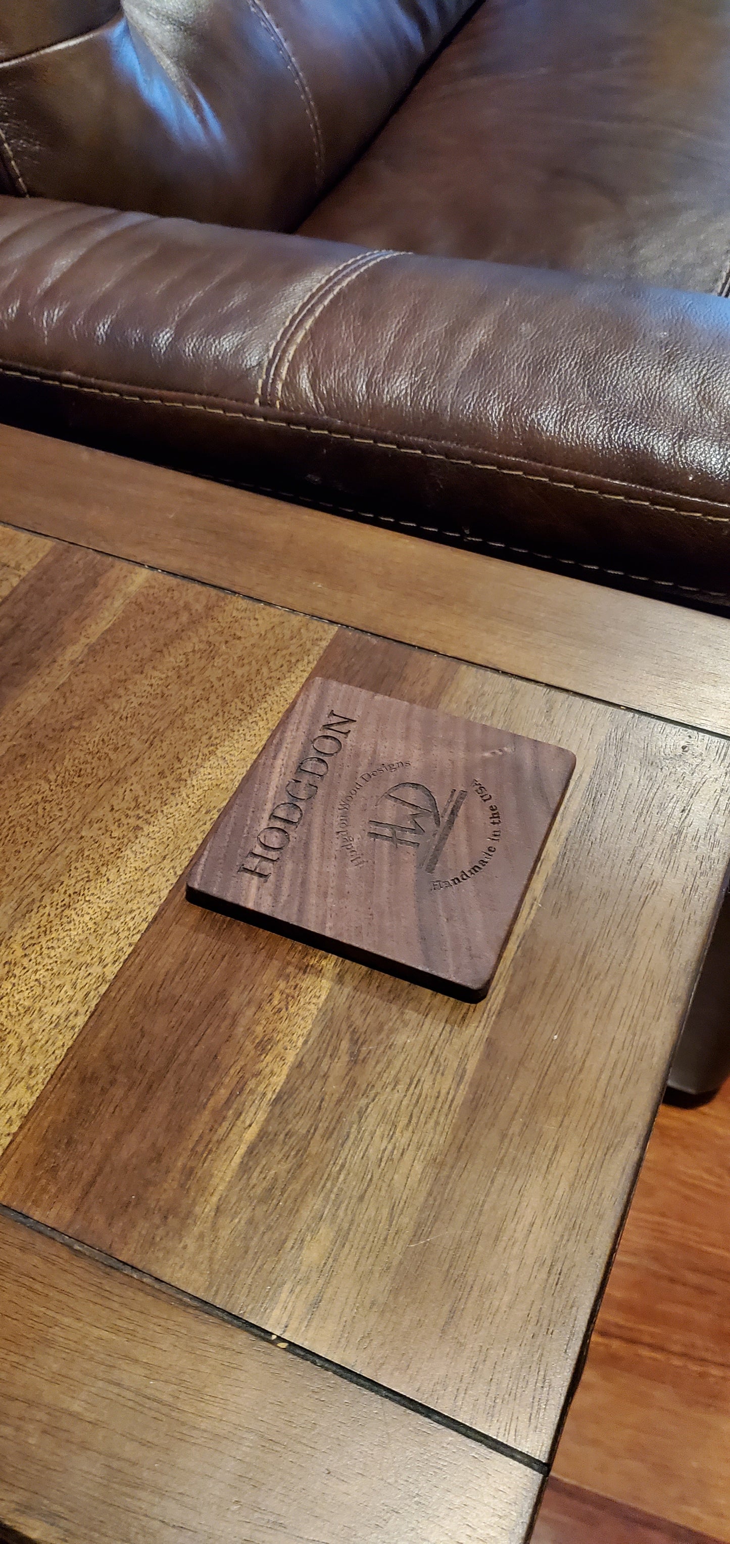 Walnut Coasters - Custom Engraved (Set of 4)