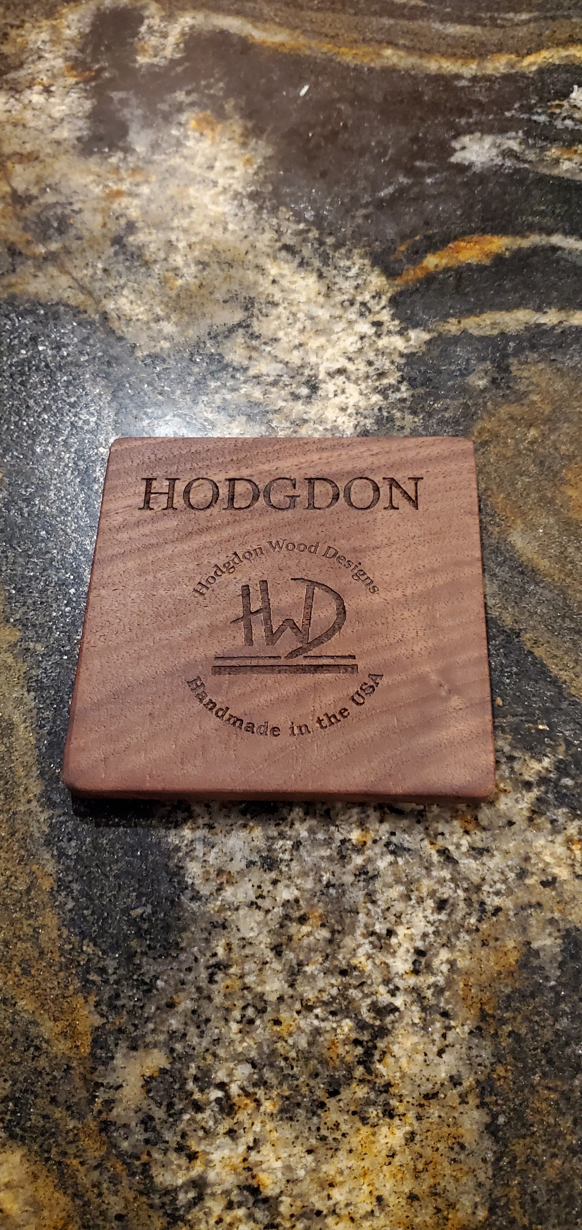 Walnut Coasters - Custom Engraved (Set of 4) – Hodgdon Wood Designs LLC