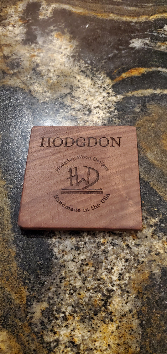 Walnut Coasters - Custom Engraved (Set of 4)