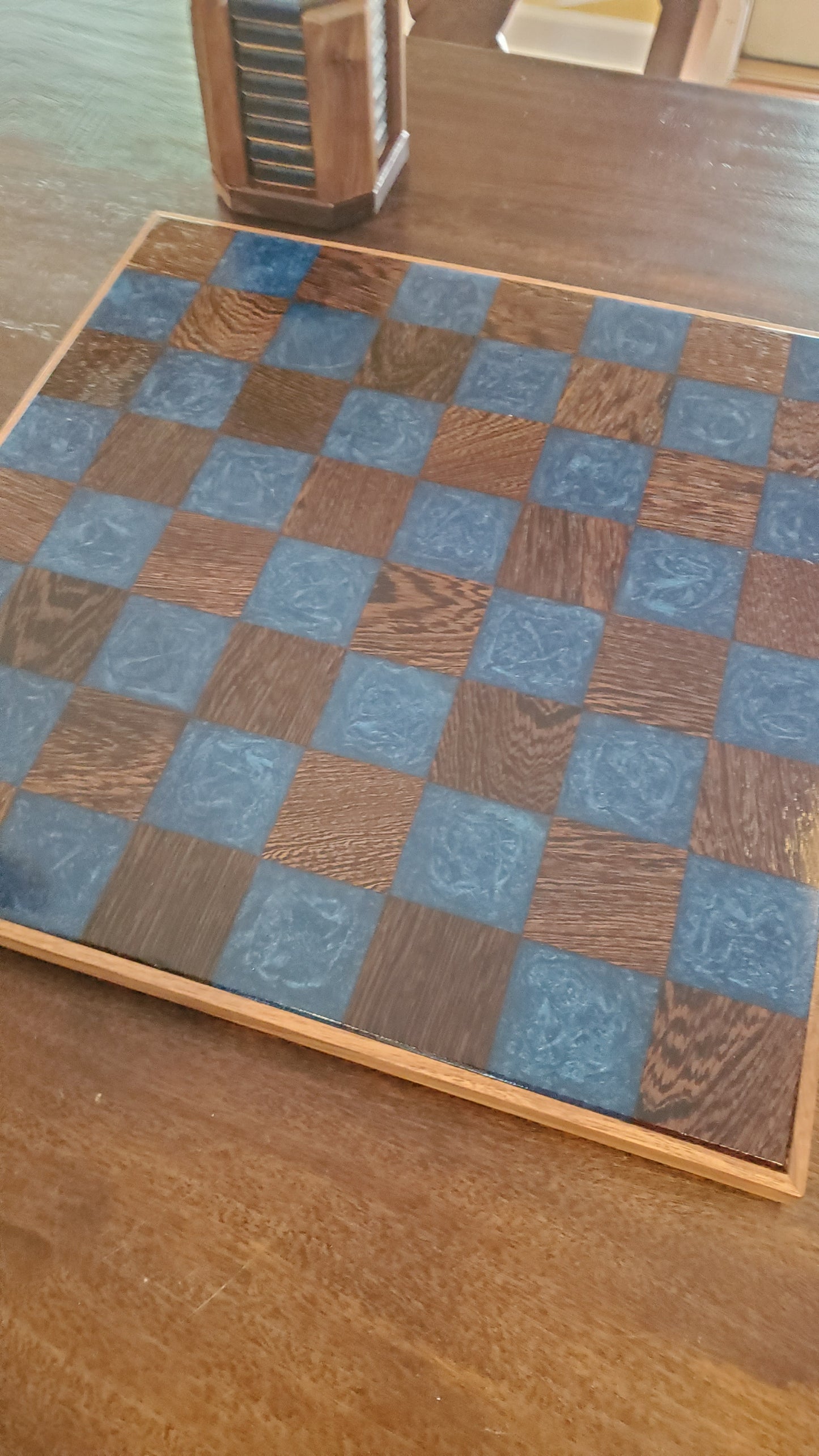 Epoxy/Wood Chessboard